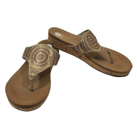 Yellow Box Womens Cadenza Beige Thong Sandals Shoes 8.5 Medium (B,M) 5522 - Picture 10 of 12